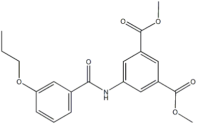 dimethyl 5-[(3-propoxybenzoyl)amino]isophthalate 구조식 이미지