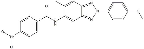 4-nitro-N-[2-(4-methoxyphenyl)-6-methyl-2H-1,2,3-benzotriazol-5-yl]benzamide 구조식 이미지