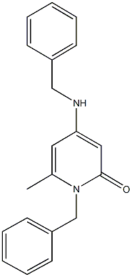 1-benzyl-4-(benzylamino)-6-methyl-2(1H)-pyridinone 구조식 이미지