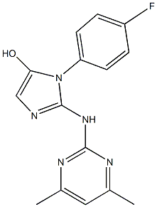 2-[(4,6-dimethyl-2-pyrimidinyl)amino]-1-(4-fluorophenyl)-1H-imidazol-5-ol 구조식 이미지