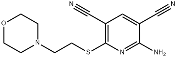 2-amino-6-{[2-(4-morpholinyl)ethyl]sulfanyl}-3,5-pyridinedicarbonitrile Structure
