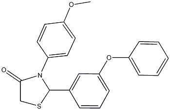 3-(4-methoxyphenyl)-2-(3-phenoxyphenyl)-1,3-thiazolidin-4-one 구조식 이미지