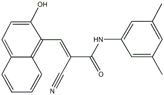 2-cyano-N-(3,5-dimethylphenyl)-3-(2-hydroxy-1-naphthyl)acrylamide Structure