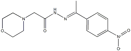 N'-(1-{4-nitrophenyl}ethylidene)-2-(4-morpholinyl)acetohydrazide 구조식 이미지