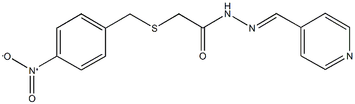 2-({4-nitrobenzyl}sulfanyl)-N'-(4-pyridinylmethylene)acetohydrazide Structure