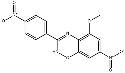 7-nitro-3-{4-nitrophenyl}-5-methoxy-4H-1,2,4-benzoxadiazine 구조식 이미지