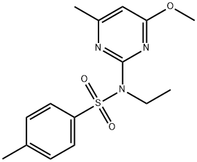 N-ethyl-N-(4-methoxy-6-methyl-2-pyrimidinyl)-4-methylbenzenesulfonamide 구조식 이미지