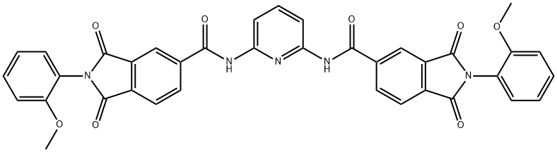 2-(2-methoxyphenyl)-N-[6-({[2-(2-methoxyphenyl)-1,3-dioxo-2,3-dihydro-1H-isoindol-5-yl]carbonyl}amino)-2-pyridinyl]-1,3-dioxo-5-isoindolinecarboxamide Structure