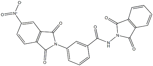 N-(1,3-dioxo-1,3-dihydro-2H-isoindol-2-yl)-3-{5-nitro-1,3-dioxo-1,3-dihydro-2H-isoindol-2-yl}benzamide 구조식 이미지