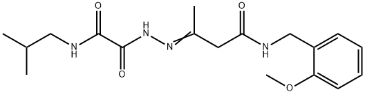 3-{[(isobutylamino)(oxo)acetyl]hydrazono}-N-(2-methoxybenzyl)butanamide Structure