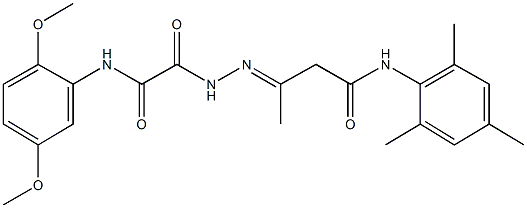 3-{[(2,5-dimethoxyanilino)(oxo)acetyl]hydrazono}-N-mesitylbutanamide Structure