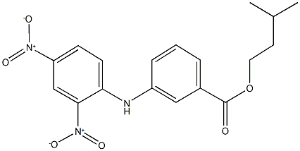 isopentyl 3-{2,4-bisnitroanilino}benzoate Structure