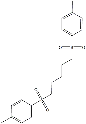 1-methyl-4-({5-[(4-methylphenyl)sulfonyl]pentyl}sulfonyl)benzene 구조식 이미지