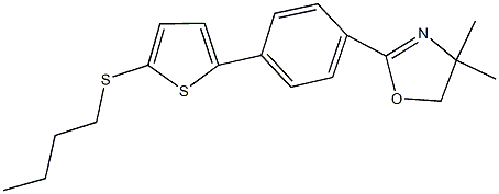 2-{4-[5-(butylsulfanyl)-2-thienyl]phenyl}-4,4-dimethyl-4,5-dihydro-1,3-oxazole Structure