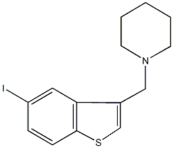 1-[(5-iodo-1-benzothien-3-yl)methyl]piperidine 구조식 이미지