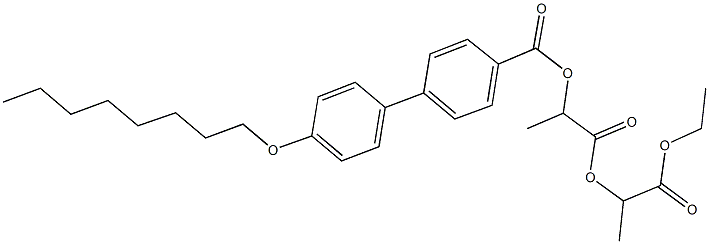 2-(2-ethoxy-1-methyl-2-oxoethoxy)-1-methyl-2-oxoethyl 4'-(octyloxy)[1,1'-biphenyl]-4-carboxylate 구조식 이미지