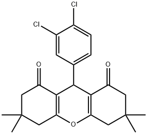 9-(3,4-dichlorophenyl)-3,3,6,6-tetramethyl-3,4,5,6,7,9-hexahydro-1H-xanthene-1,8(2H)-dione 구조식 이미지