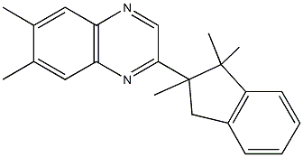 6,7-dimethyl-2-(1,1,2-trimethyl-2,3-dihydro-1H-inden-2-yl)quinoxaline Structure