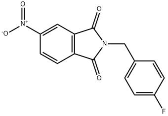 2-(4-fluorobenzyl)-5-nitro-1H-isoindole-1,3(2H)-dione 구조식 이미지