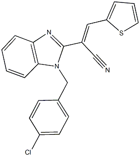2-[1-(4-chlorobenzyl)-1H-benzimidazol-2-yl]-3-(2-thienyl)acrylonitrile 구조식 이미지