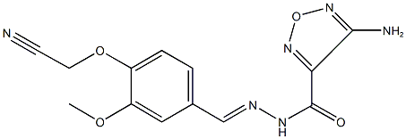 4-amino-N'-[4-(cyanomethoxy)-3-methoxybenzylidene]-1,2,5-oxadiazole-3-carbohydrazide Structure