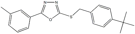 4-tert-butylbenzyl 5-(3-methylphenyl)-1,3,4-oxadiazol-2-yl sulfide Structure