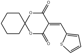 3-(thien-2-ylmethylidene)-1,5-dioxaspiro[5.5]undecane-2,4-dione 구조식 이미지