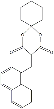 3-(naphthalen-1-ylmethylidene)-1,5-dioxaspiro[5.5]undecane-2,4-dione 구조식 이미지