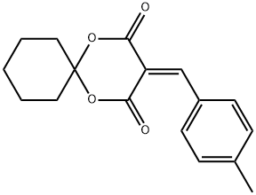 3-[(4-methylphenyl)methylidene]-1,5-dioxaspiro[5.5]undecane-2,4-dione 구조식 이미지