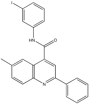 N-(3-iodophenyl)-6-methyl-2-phenyl-4-quinolinecarboxamide Structure