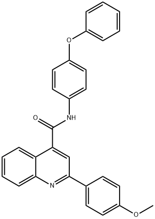 2-(4-methoxyphenyl)-N-(4-phenoxyphenyl)-4-quinolinecarboxamide Structure