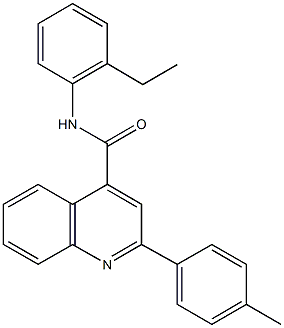 N-(2-ethylphenyl)-2-(4-methylphenyl)-4-quinolinecarboxamide 구조식 이미지