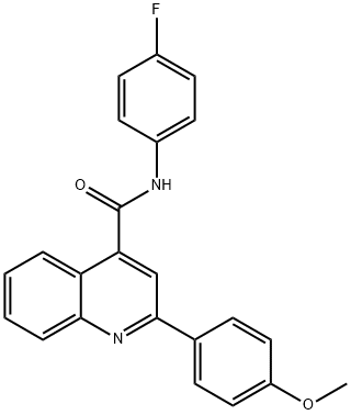 N-(4-fluorophenyl)-2-(4-methoxyphenyl)-4-quinolinecarboxamide 구조식 이미지