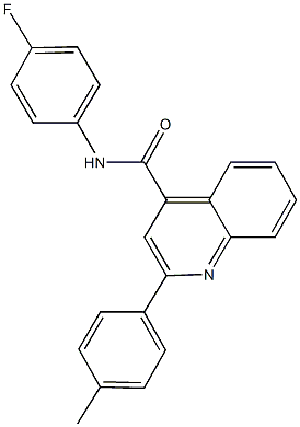 N-(4-fluorophenyl)-2-(4-methylphenyl)-4-quinolinecarboxamide 구조식 이미지