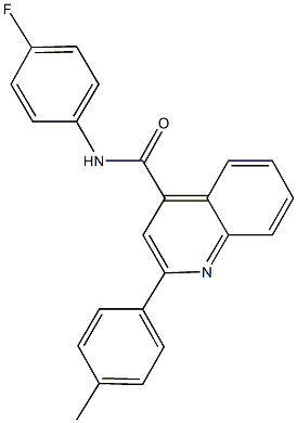 N-(4-fluorophenyl)-2-(4-methylphenyl)-4-quinolinecarboxamide Structure