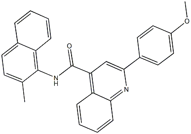 2-(4-methoxyphenyl)-N-(2-methyl-1-naphthyl)-4-quinolinecarboxamide 구조식 이미지