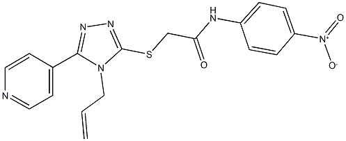 2-{[4-allyl-5-(4-pyridinyl)-4H-1,2,4-triazol-3-yl]sulfanyl}-N-{4-nitrophenyl}acetamide 구조식 이미지