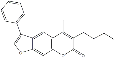 6-butyl-5-methyl-3-phenyl-7H-furo[3,2-g]chromen-7-one Structure