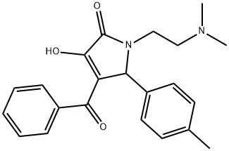 4-benzoyl-1-[2-(dimethylamino)ethyl]-3-hydroxy-5-(4-methylphenyl)-1,5-dihydro-2H-pyrrol-2-one Structure