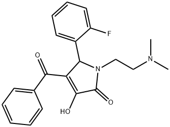 4-benzoyl-1-[2-(dimethylamino)ethyl]-5-(2-fluorophenyl)-3-hydroxy-1,5-dihydro-2H-pyrrol-2-one Structure