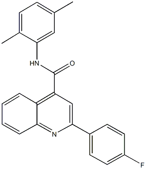 N-(2,5-dimethylphenyl)-2-(4-fluorophenyl)-4-quinolinecarboxamide 구조식 이미지