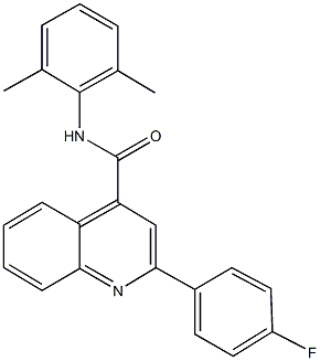 N-(2,6-dimethylphenyl)-2-(4-fluorophenyl)-4-quinolinecarboxamide 구조식 이미지