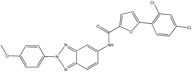 5-(2,4-dichlorophenyl)-N-[2-(4-methoxyphenyl)-2H-1,2,3-benzotriazol-5-yl]-2-furamide Structure