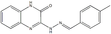 4-methylbenzaldehyde (3-oxo-3,4-dihydro-2-quinoxalinyl)hydrazone Structure