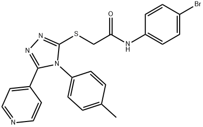 N-(4-bromophenyl)-2-{[4-(4-methylphenyl)-5-pyridin-4-yl-4H-1,2,4-triazol-3-yl]sulfanyl}acetamide Structure