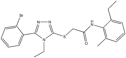 2-{[5-(2-bromophenyl)-4-ethyl-4H-1,2,4-triazol-3-yl]sulfanyl}-N-(2-ethyl-6-methylphenyl)acetamide Structure