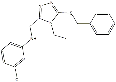 N-{[5-(benzylsulfanyl)-4-ethyl-4H-1,2,4-triazol-3-yl]methyl}-N-(3-chlorophenyl)amine Structure