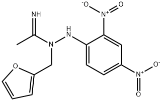 N'-{2,4-bisnitrophenyl}-N-(2-furylmethyl)ethanehydrazonamide 구조식 이미지