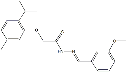 2-(2-isopropyl-5-methylphenoxy)-N'-(3-methoxybenzylidene)acetohydrazide 구조식 이미지