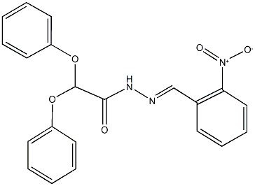 N'-{2-nitrobenzylidene}-2,2-diphenoxyacetohydrazide 구조식 이미지